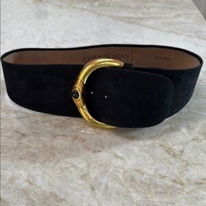Donna Karan Black and Gold Statement Belt